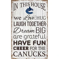 Vancouver Canucks 11'' x 19'' Team In This House Sign