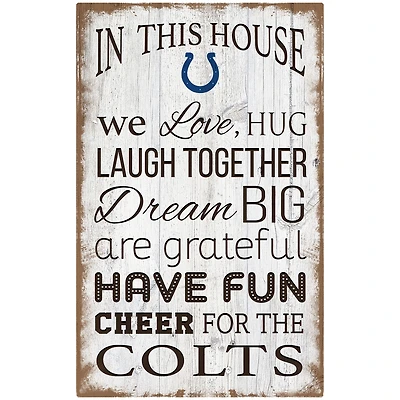 Indianapolis Colts 11'' x 19'' Team In This House Sign