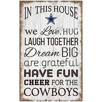 Dallas Cowboys 11'' x 19'' Team In This House Sign