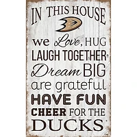 Anaheim Ducks 11'' x 19'' Team In This House Sign