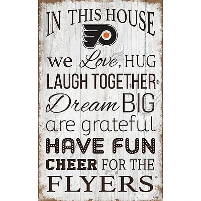 Philadelphia Flyers 11'' x 19'' Team In This House Sign