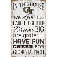 Georgia Tech Yellow Jackets 11'' x 19'' Team In This House Sign