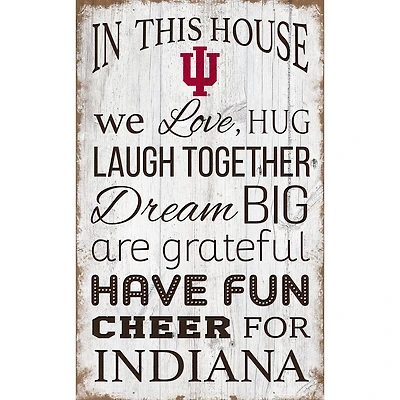 Indiana Hoosiers 11'' x 19'' Team In This House Sign
