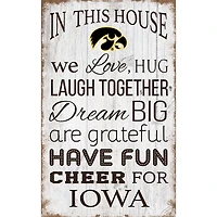 Iowa Hawkeyes 11'' x 19'' Team In This House Sign