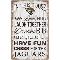 Jacksonville Jaguars 11'' x 19'' Team In This House Sign