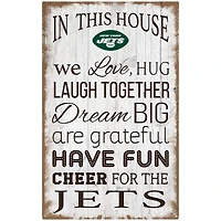 New York Jets 11'' x 19'' Team In This House Sign