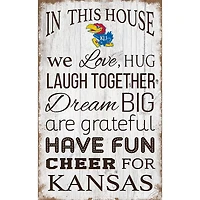 Kansas Jayhawks 11'' x 19'' Team In This House Sign