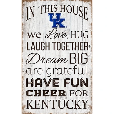 Kentucky Wildcats 11'' x 19'' Team In This House Sign