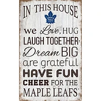 Toronto Maple Leafs 11'' x 19'' Team In This House Sign