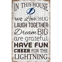 Tampa Bay Lightning 11'' x 19'' Team In This House Sign