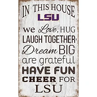 LSU Tigers 11'' x 19'' Team In This House Sign