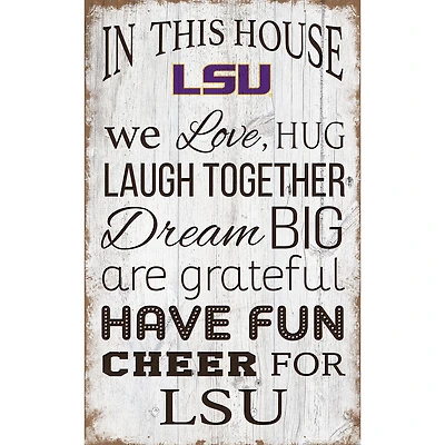 LSU Tigers 11'' x 19'' Team In This House Sign