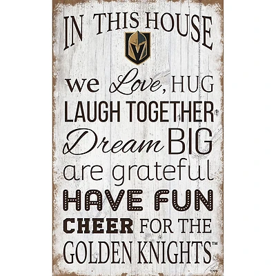 Vegas Golden Knights 11'' x 19'' Team In This House Sign