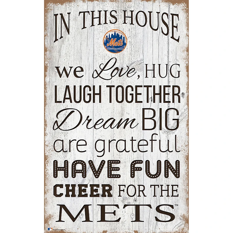 New York Mets 11'' x 19'' Team In This House Sign