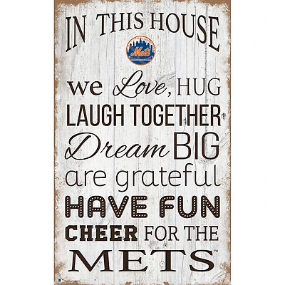 New York Mets 11'' x 19'' Team In This House Sign