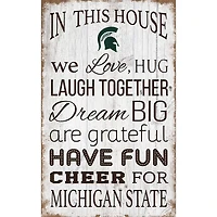 Michigan State Spartans 11'' x 19'' Team In This House Sign