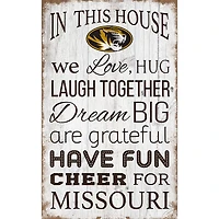 Missouri Tigers 11'' x 19'' Team In This House Sign