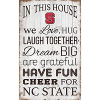 NC State Wolfpack 11'' x 19'' Team In This House Sign