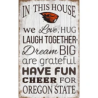 Oregon State Beavers 11'' x 19'' Team In This House Sign