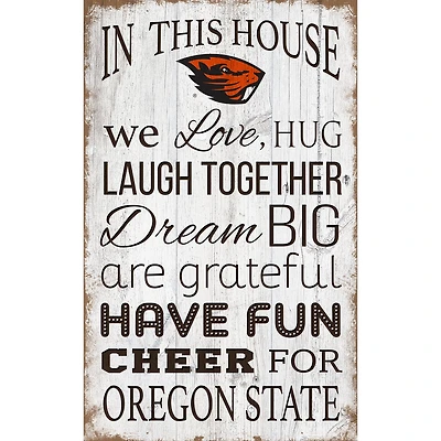 Oregon State Beavers 11'' x 19'' Team In This House Sign