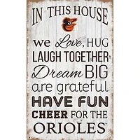 Baltimore Orioles 11'' x 19'' Team In This House Sign