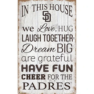 San Diego Padres 11'' x 19'' Team In This House Sign