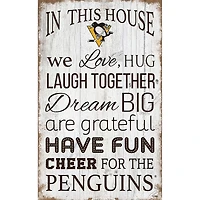Pittsburgh Penguins 11'' x 19'' Team In This House Sign
