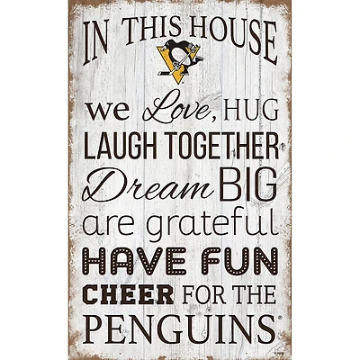 Pittsburgh Penguins 11'' x 19'' Team In This House Sign