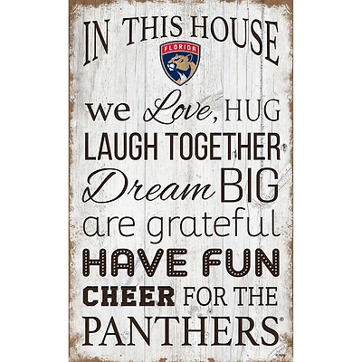 Florida Panthers 11'' x 19'' Team In This House Sign