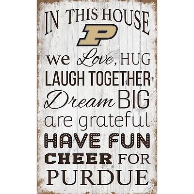 Purdue Boilermakers 11'' x 19'' Team In This House Sign