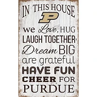 Purdue Boilermakers 11'' x 19'' Team In This House Sign