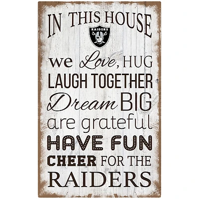 Las Vegas Raiders 11'' x 19'' Team In This House Sign