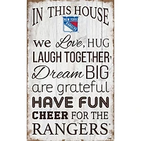 New York Rangers 11'' x 19'' Team In This House Sign
