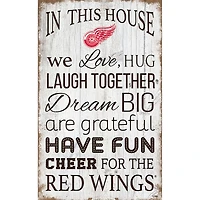 Detroit Red Wings 11'' x 19'' Team In This House Sign