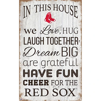 Boston Red Sox 11'' x 19'' Team In This House Sign