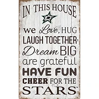 Dallas Stars 11'' x 19'' Team In This House Sign