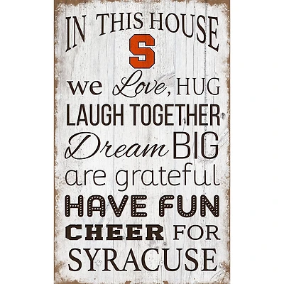 Syracuse Orange 11'' x 19'' Team In This House Sign