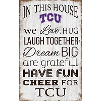 TCU Horned Frogs 11'' x 19'' Team In This House Sign