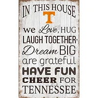 Tennessee Volunteers 11'' x 19'' Team In This House Sign