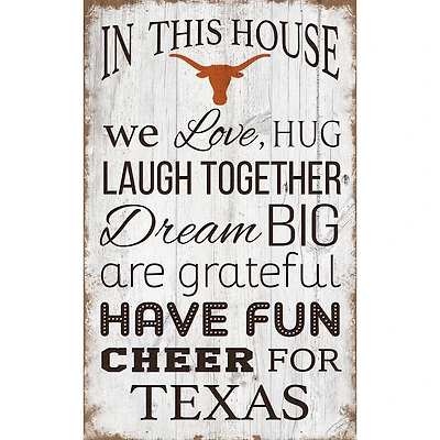 Texas Longhorns 11'' x 19'' Team In This House Sign
