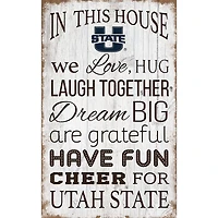 Utah State Aggies 11'' x 19'' Team In This House Sign