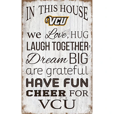 VCU Rams 11'' x 19'' Team In This House Sign