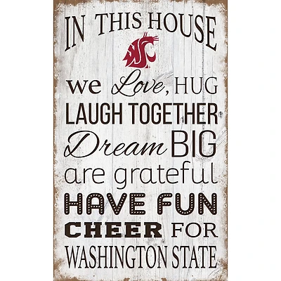 Washington State Cougars 11'' x 19'' Team In This House Sign