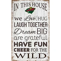 Minnesota Wild 11'' x 19'' Team In This House Sign