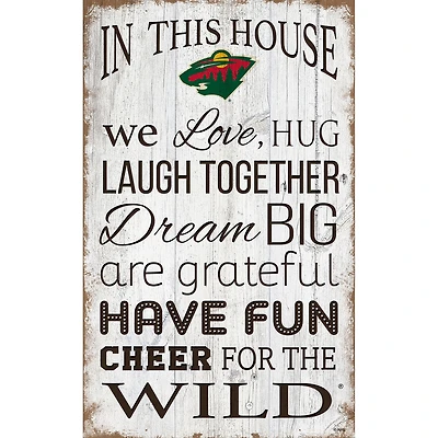 Minnesota Wild 11'' x 19'' Team In This House Sign
