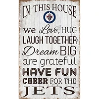 Winnipeg Jets 11'' x 19'' Team In This House Sign