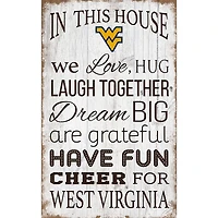 West Virginia Mountaineers 11'' x 19'' Team In This House Sign