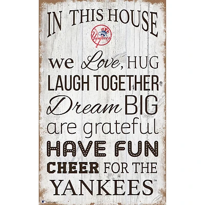 New York Yankees 11'' x 19'' Team In This House Sign