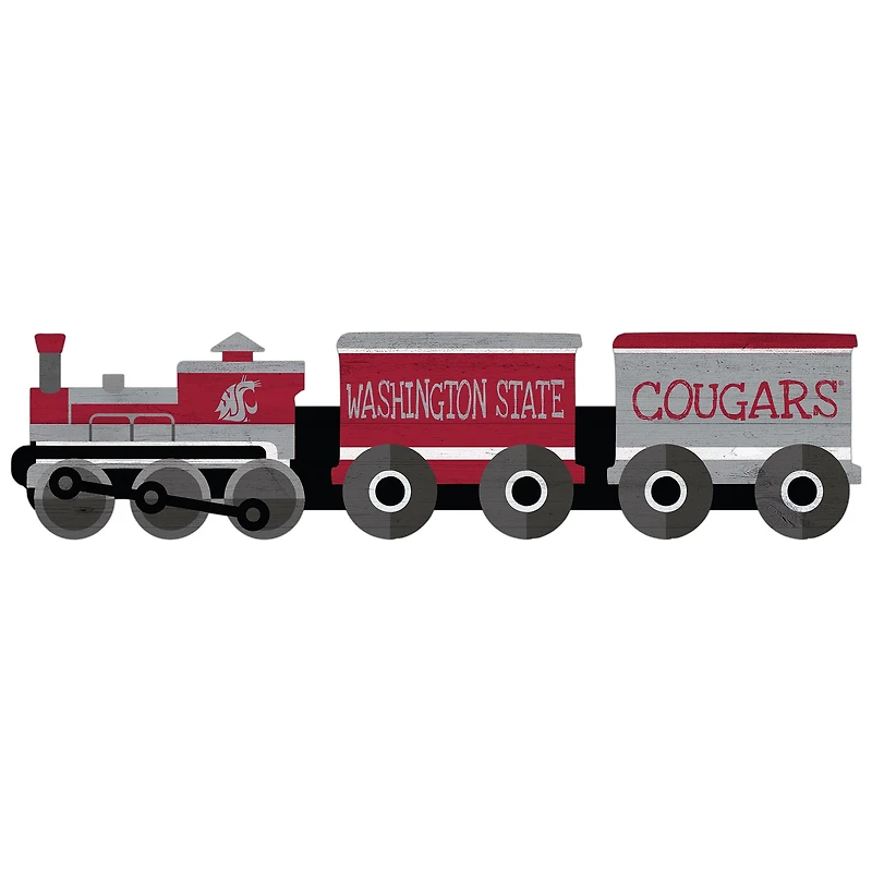 Washington State Cougars 6'' x 24'' Train Cutout Sign