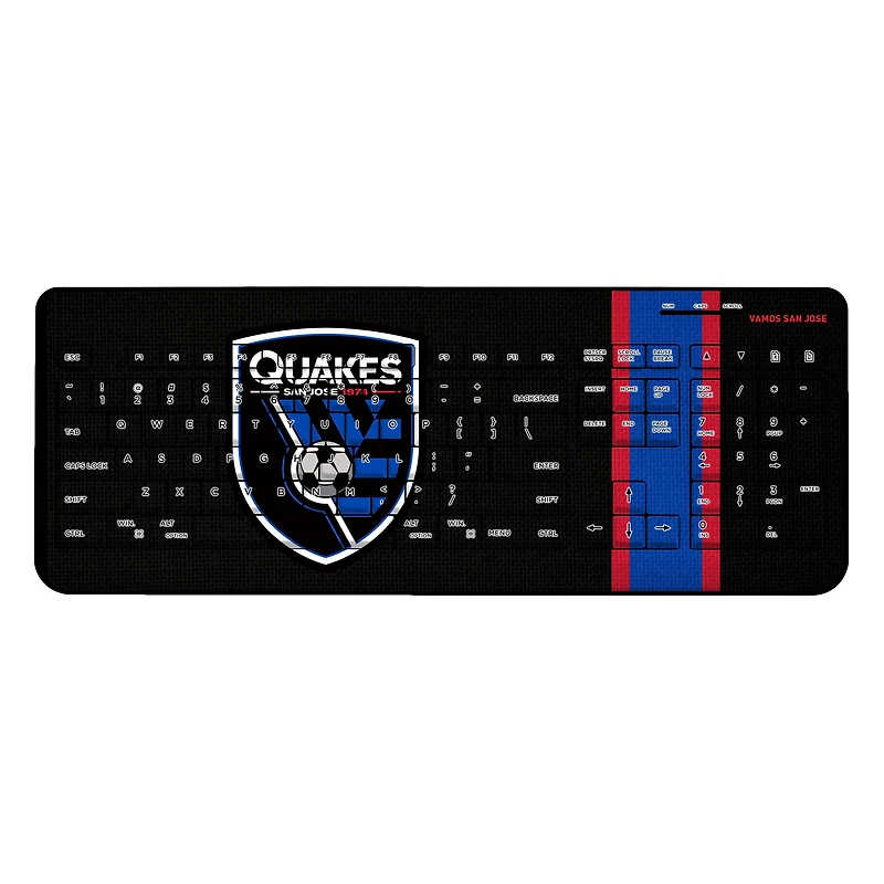 San Jose Earthquakes Team Striped Wireless Keyboard
